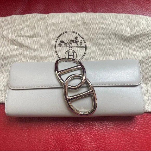Authentic HERMES Leather Clutch - Picture 8 of 10